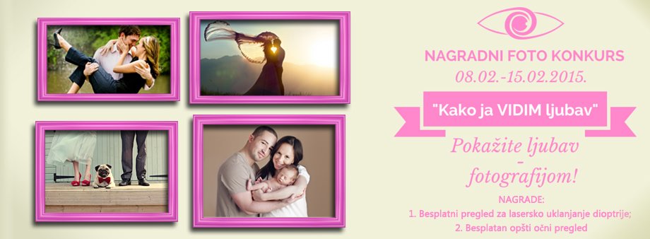 Nagradni foto konkurs "Kako ja VIDIM ljubav" nagradna igra